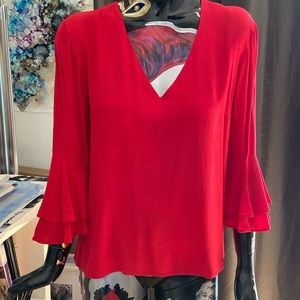 Zara blouse with flared bell sleeves